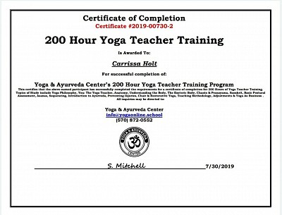 200 Hour Yoga Teacher Training Certification