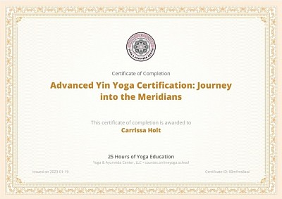 Advanced Yin Yoga Certification